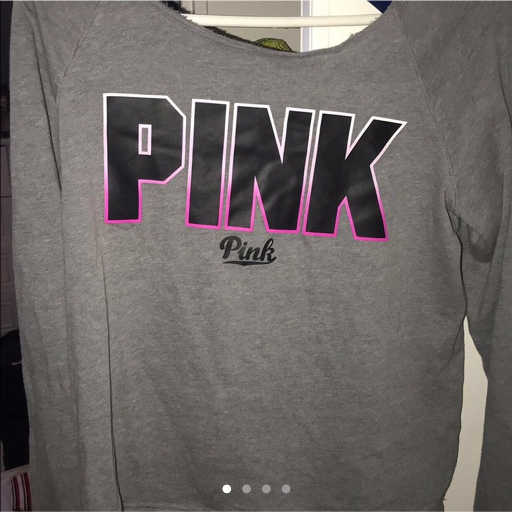 VS PINK Wide Neck Crewneck